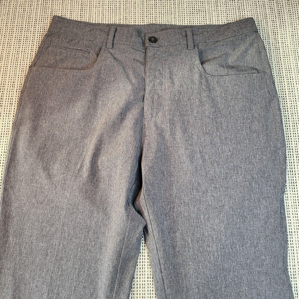Straight Down Golf Pants Mens 35x32 Gray Stretch Performance Casual Chino Khakis